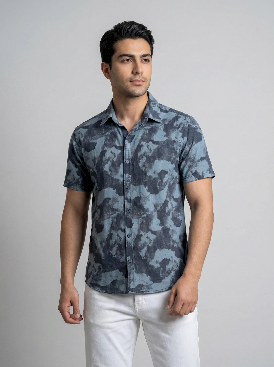 پیراهن کنفی طرح دار3723